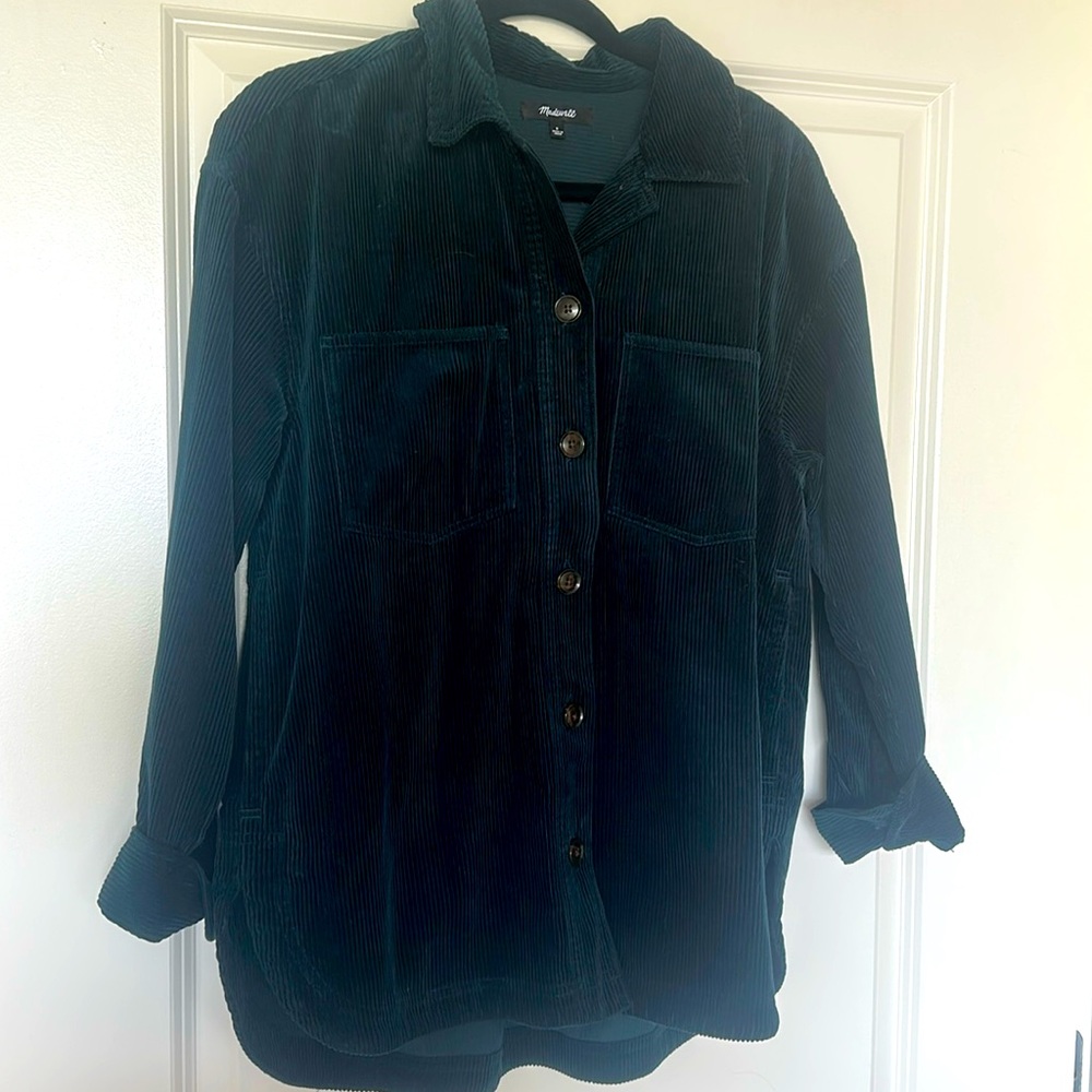 Madewell Teal Corduroy Shacket